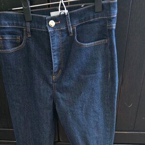 LOFT High Waist Skinny Ankle Jeans Womens 4/27 Blue Denim Pockets Casual Modern
